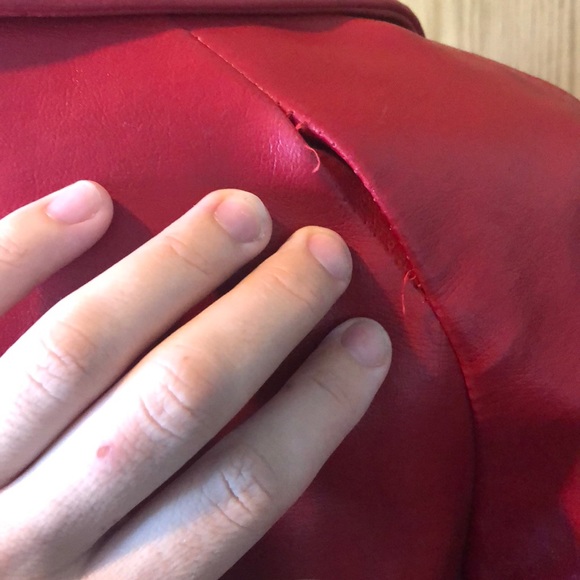 Vintage red pleather jacket 12 - Picture 3 of 8